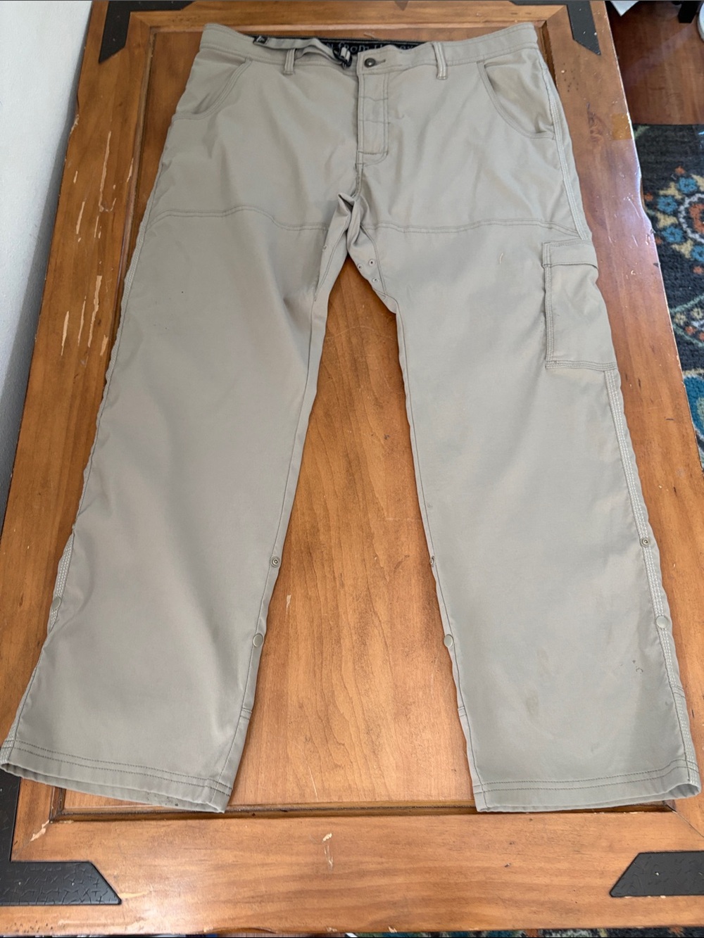 Prana Men's Tan Cargo Roll Up Pants Size 38